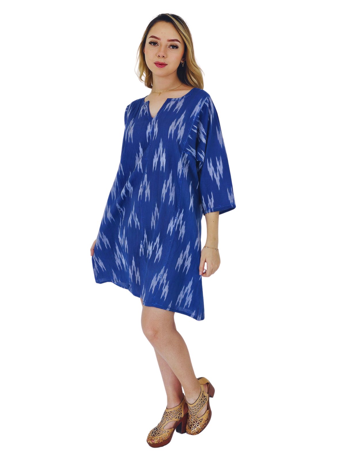100% Cotton Cobalt Blue Kaftan – Lightweight, Breathable & Stylish | Tenku Designs - Tenku Designs