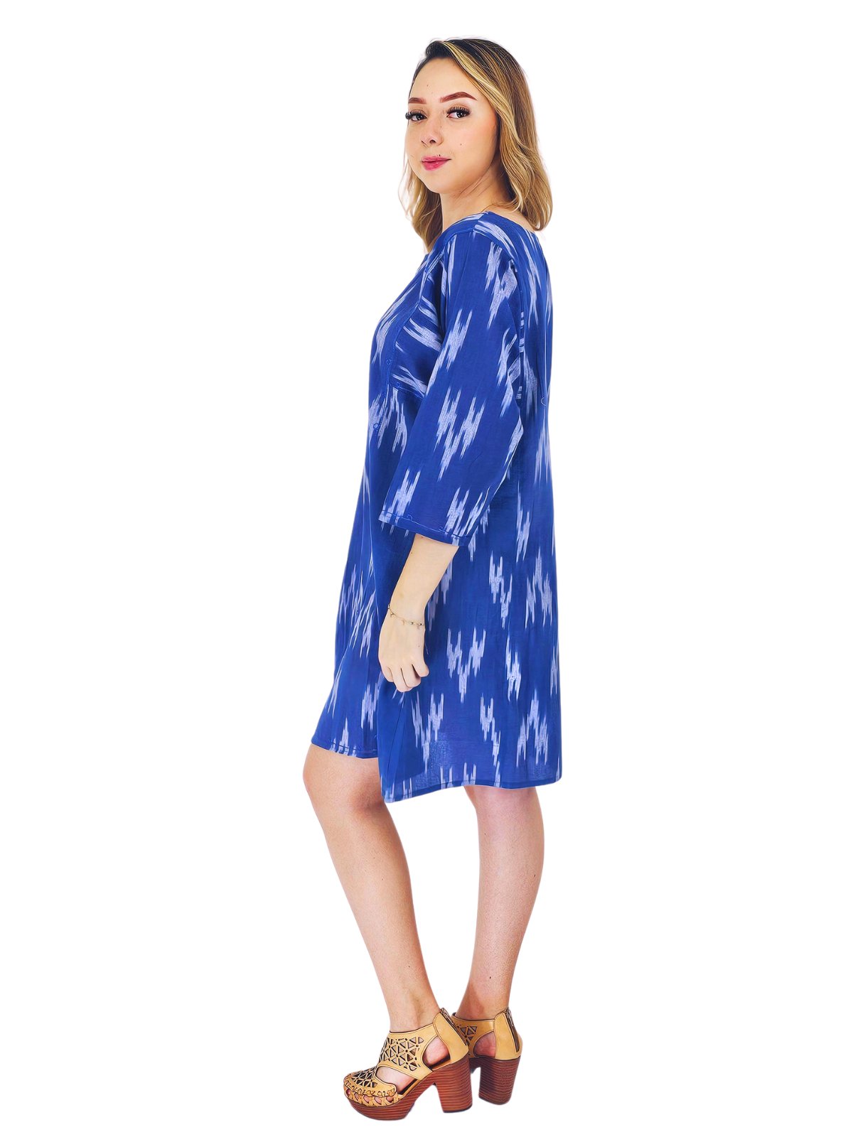 100% Cotton Cobalt Blue Kaftan – Lightweight, Breathable & Stylish | Tenku Designs - Tenku Designs