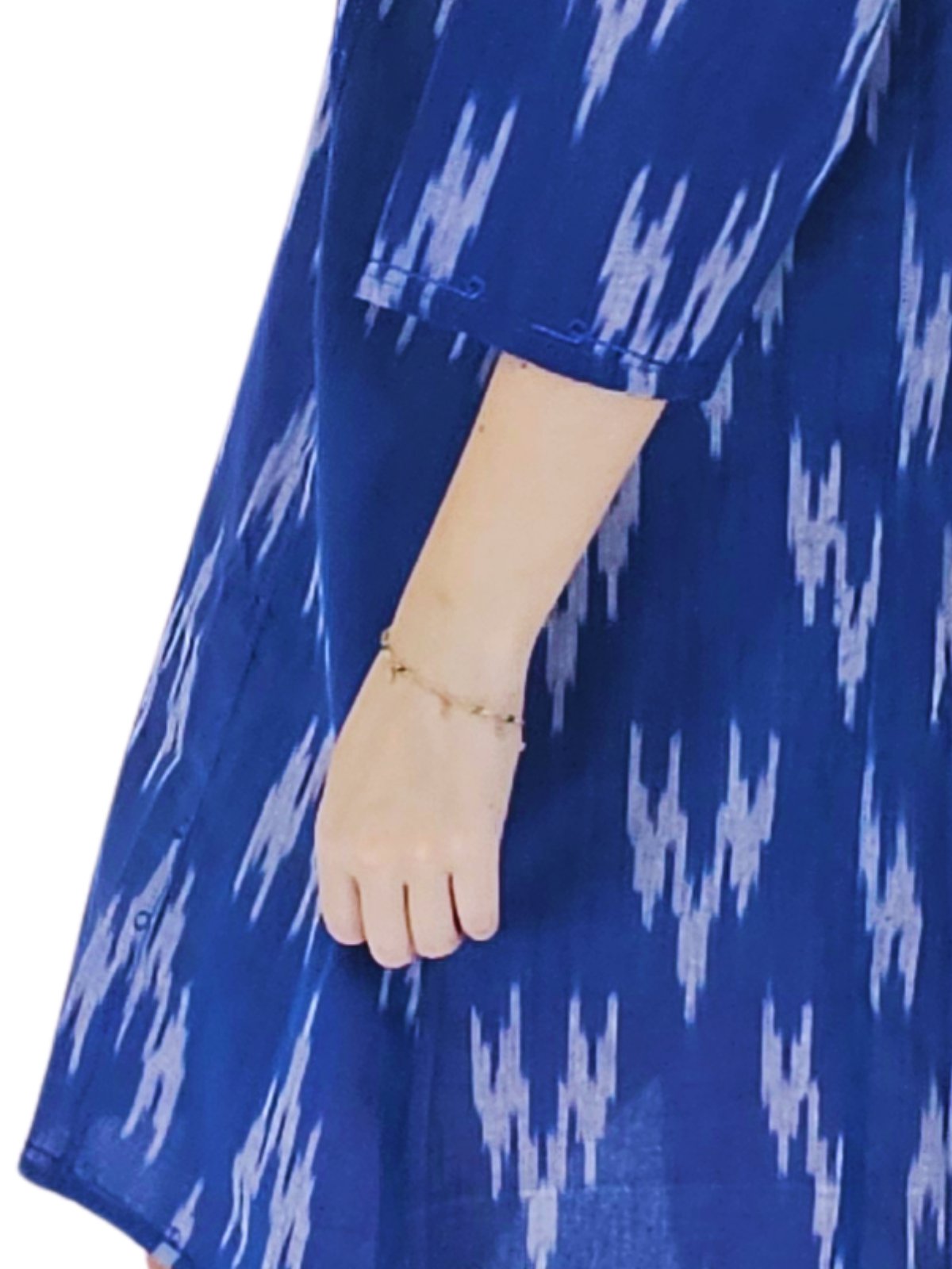 100% Cotton Cobalt Blue Kaftan – Lightweight, Breathable & Stylish | Tenku Designs - Tenku Designs