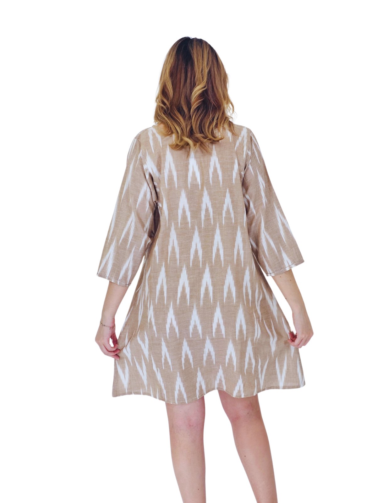 100% Cotton Khaki Kaftan – Lightweight, Breathable & Stylish | Tenku Designs - Tenku Designs