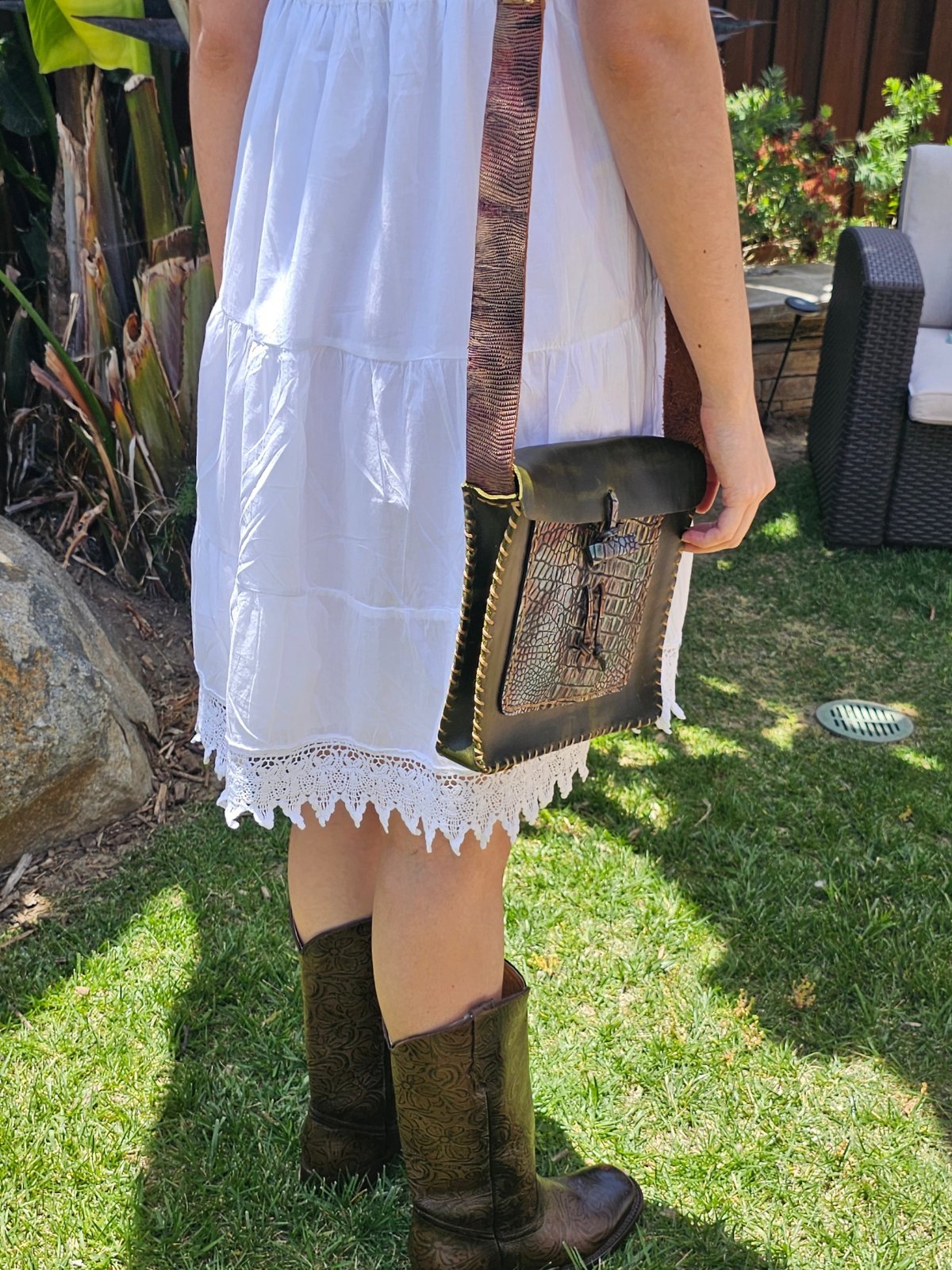 100% Cotton White Dress Adjustable Straps - Tenku Designs