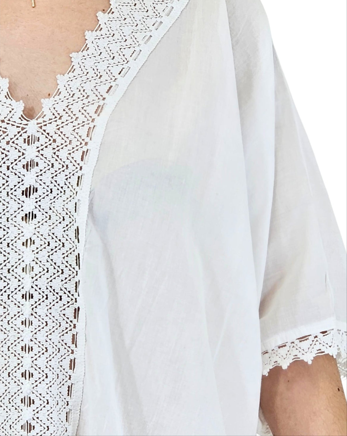 100% Cotton White Launch Dress - Tenku Designs