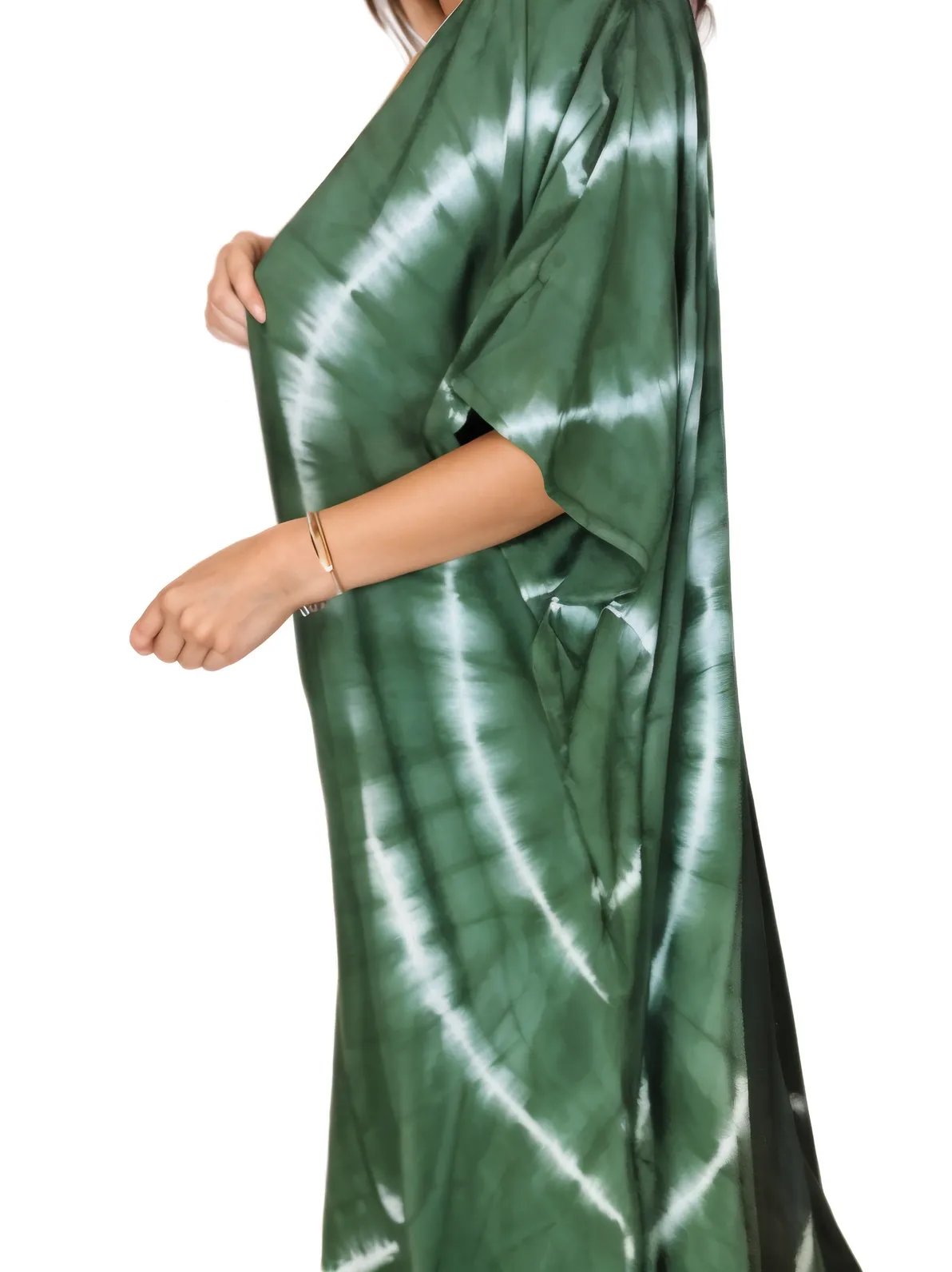 Antiqued Green Boho Tie - Dye Cardigan | Cozy & Chic - Tenku Designs