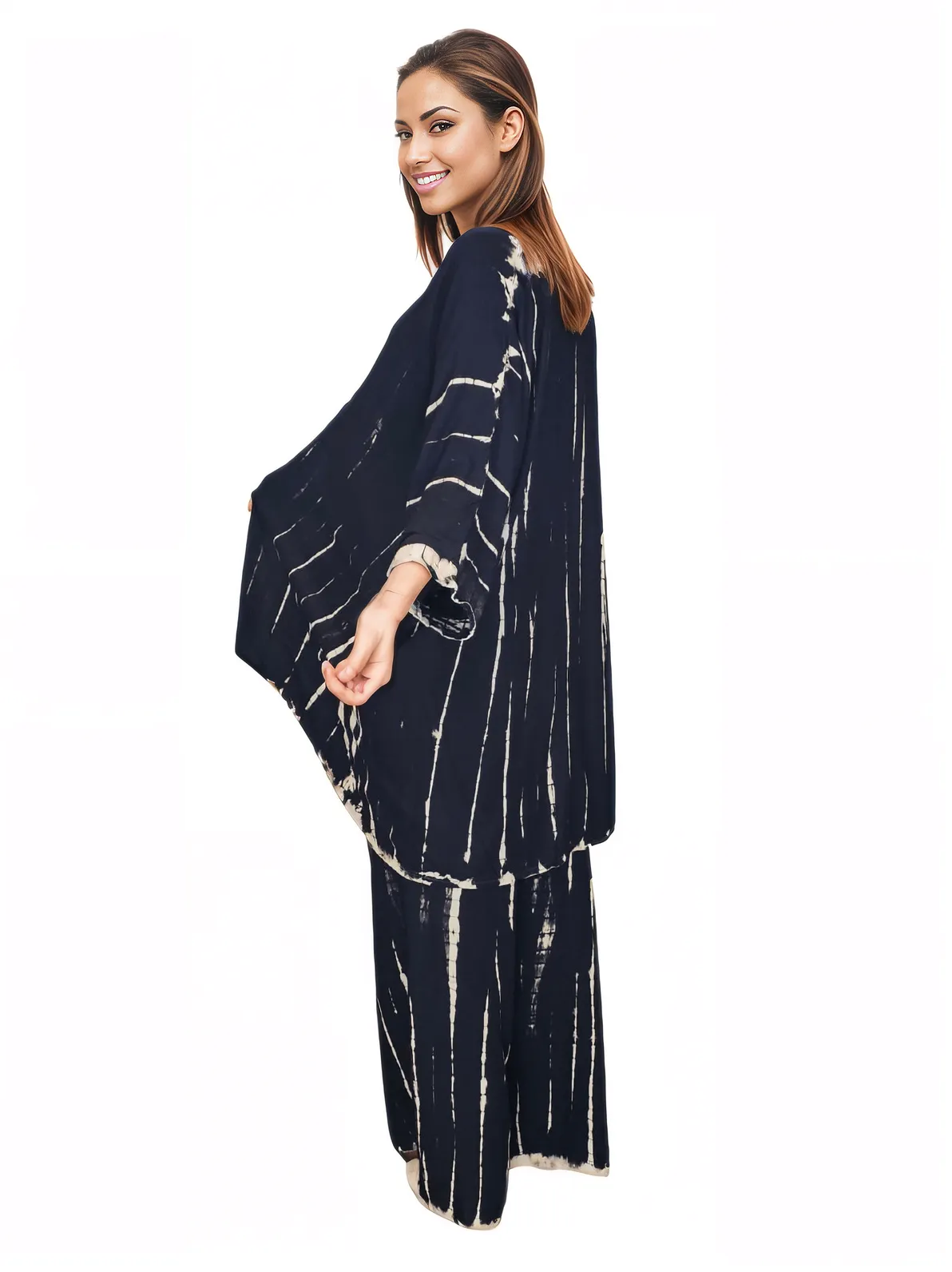 Black Boho Tie - Dye Pants Set – Cozy, Chic & Effortlessly Stylish - Tenku Designs