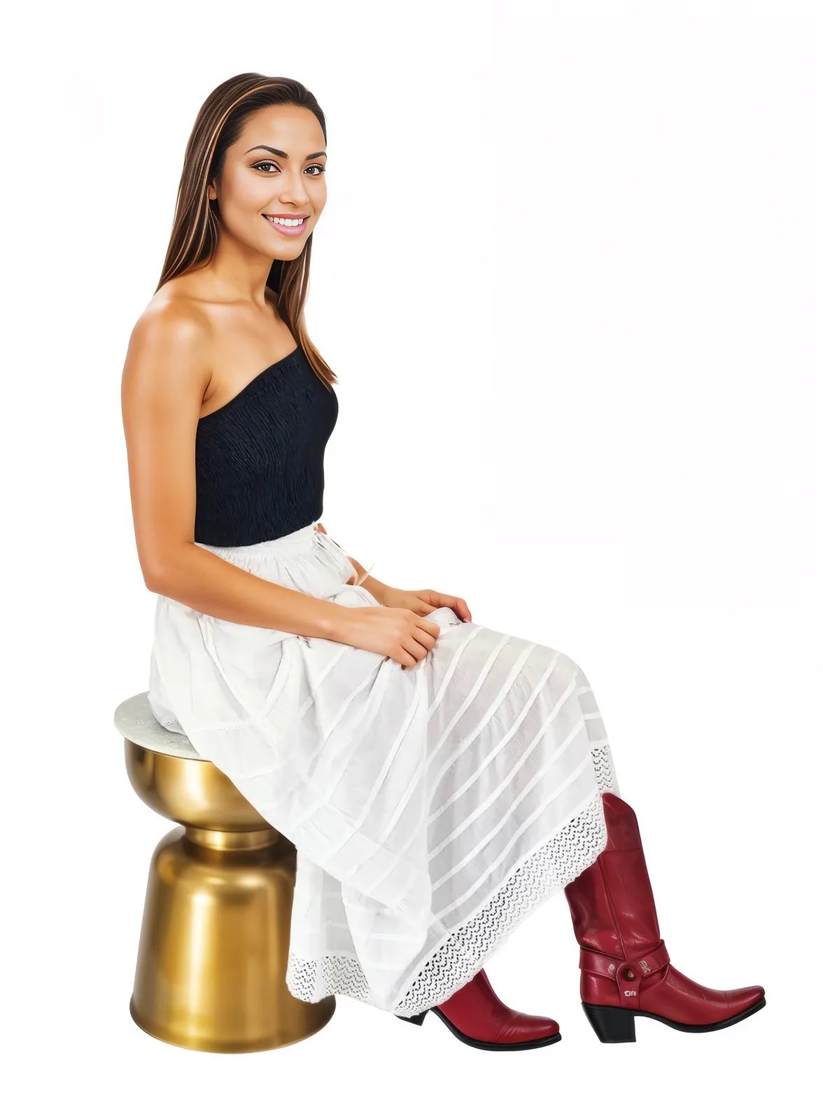 Bohemian 100% Cotton White Maxi Skirt Size Range S - XXL - Tenku Designs