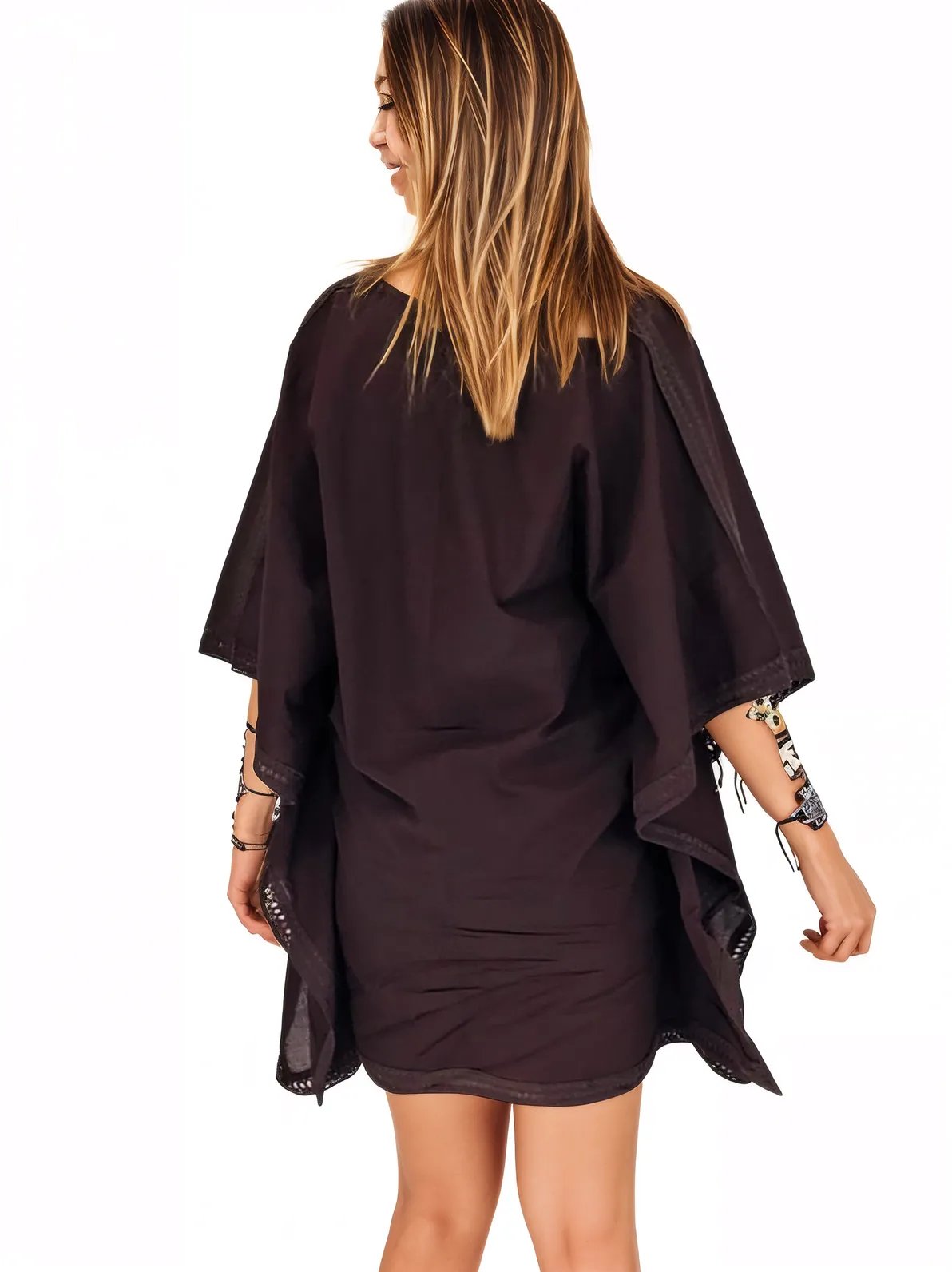 BOHO Cotton Dusty Antiqued Bown Dress - Tenku Designs