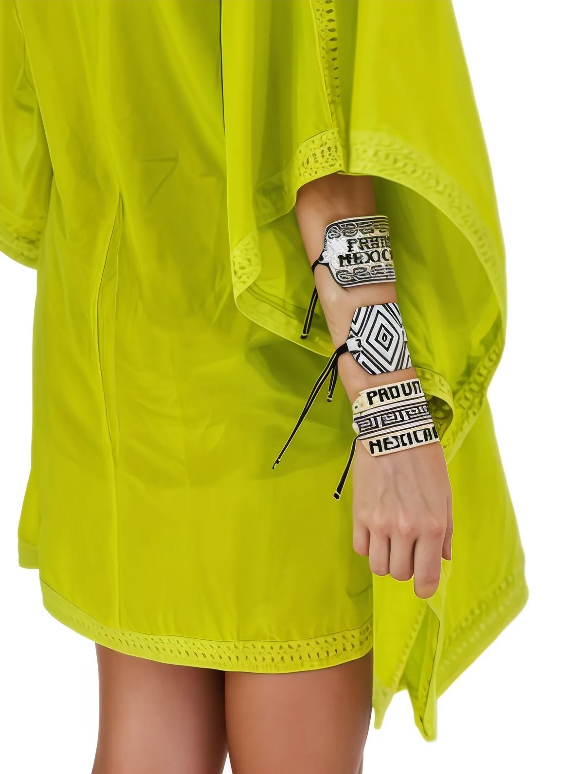 BOHO Cotton Lime Green Dress - Tenku Designs
