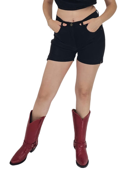 Buttery Soft Black Velvet Shorts – 5 - Pocket, Lightweight & Breathable Black - Tenku Designs