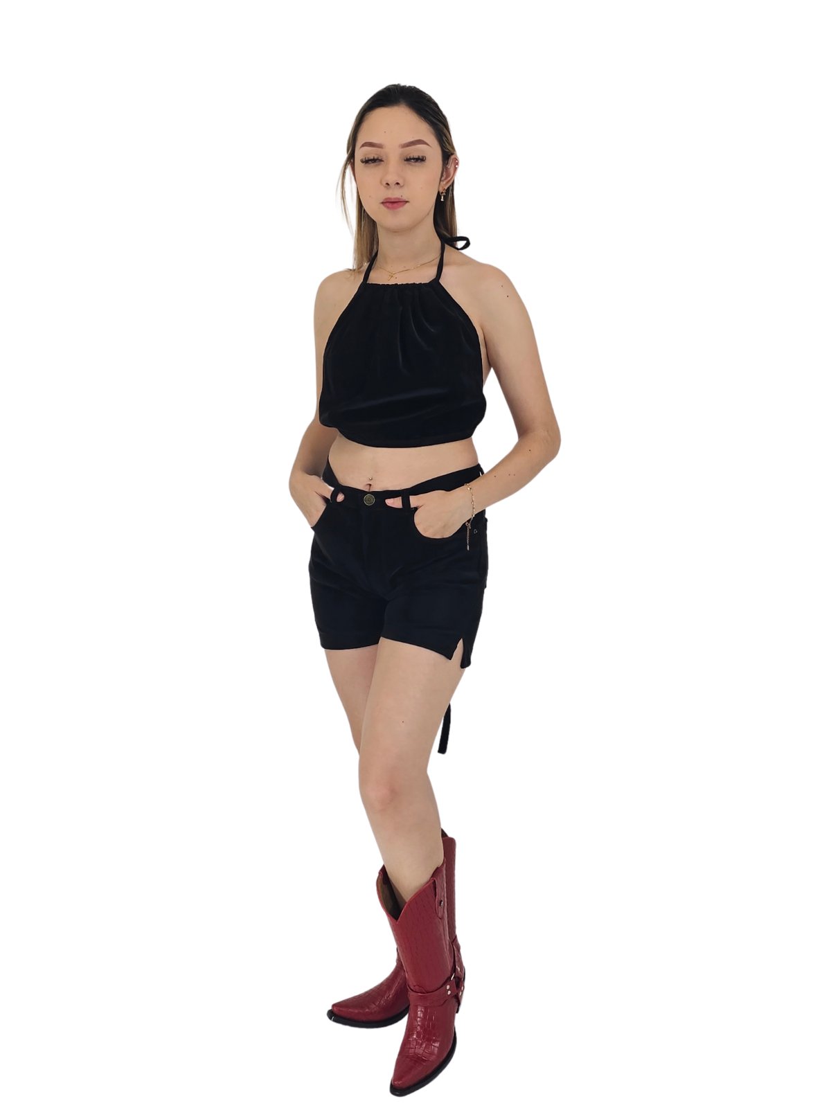 Buttery Soft Black Velvet Shorts – 5 - Pocket, Lightweight & Breathable Black - Tenku Designs