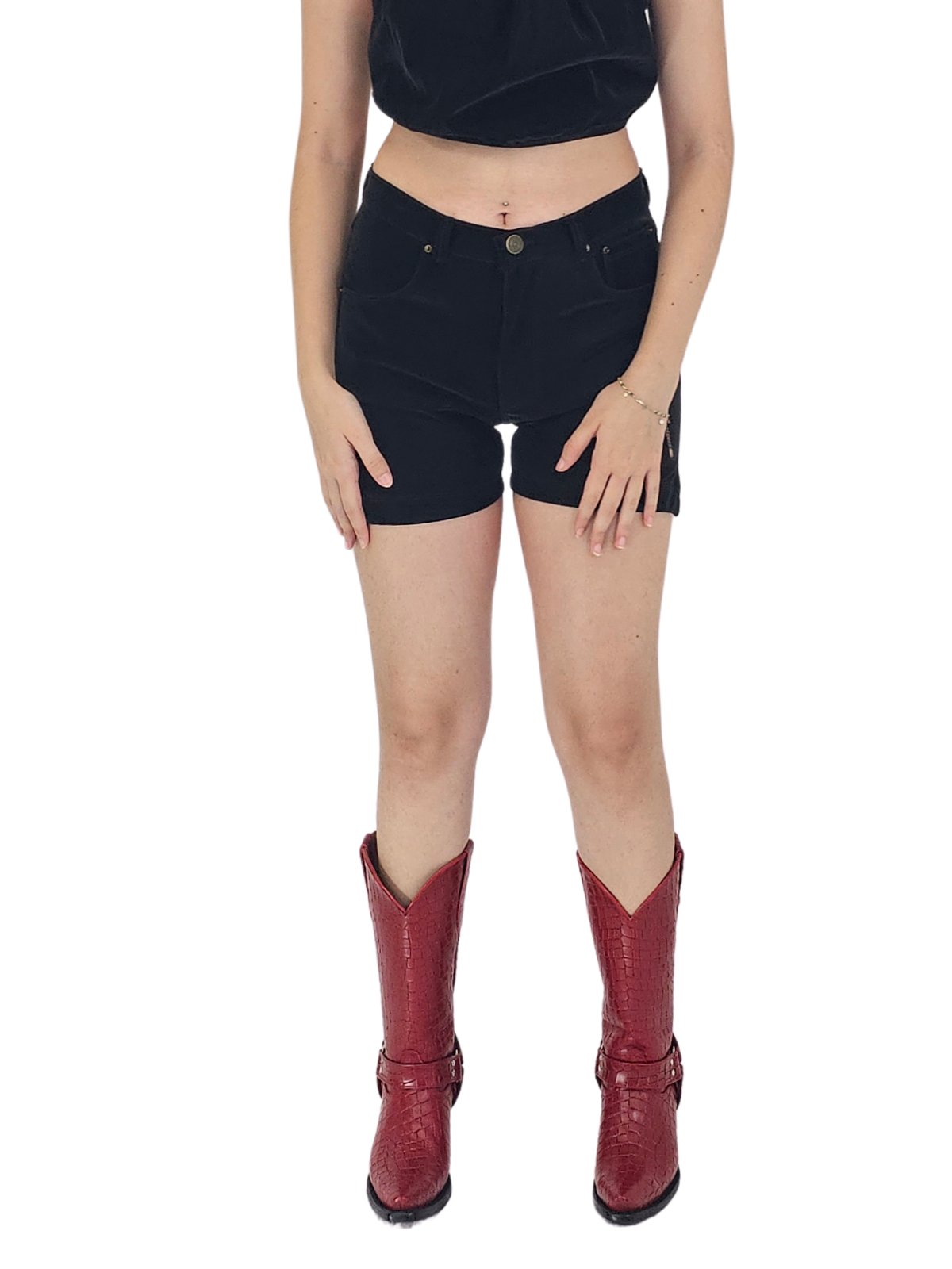 Buttery Soft Black Velvet Shorts – 5 - Pocket, Lightweight & Breathable Black - Tenku Designs