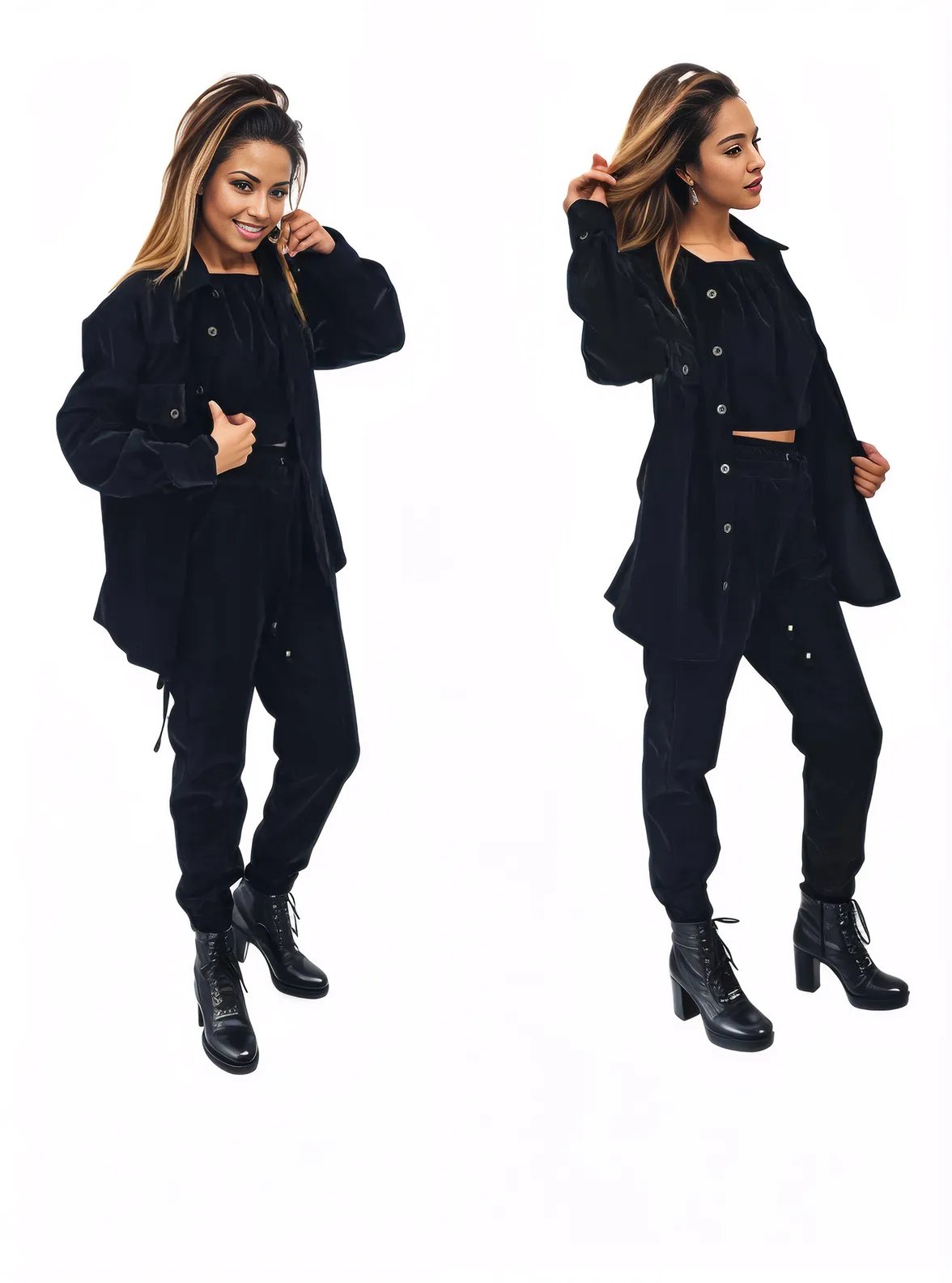 Buttery Soft Oversized Velvet Shirt – Luxe Comfort with Country - Chic Style Black - Tenku Designs