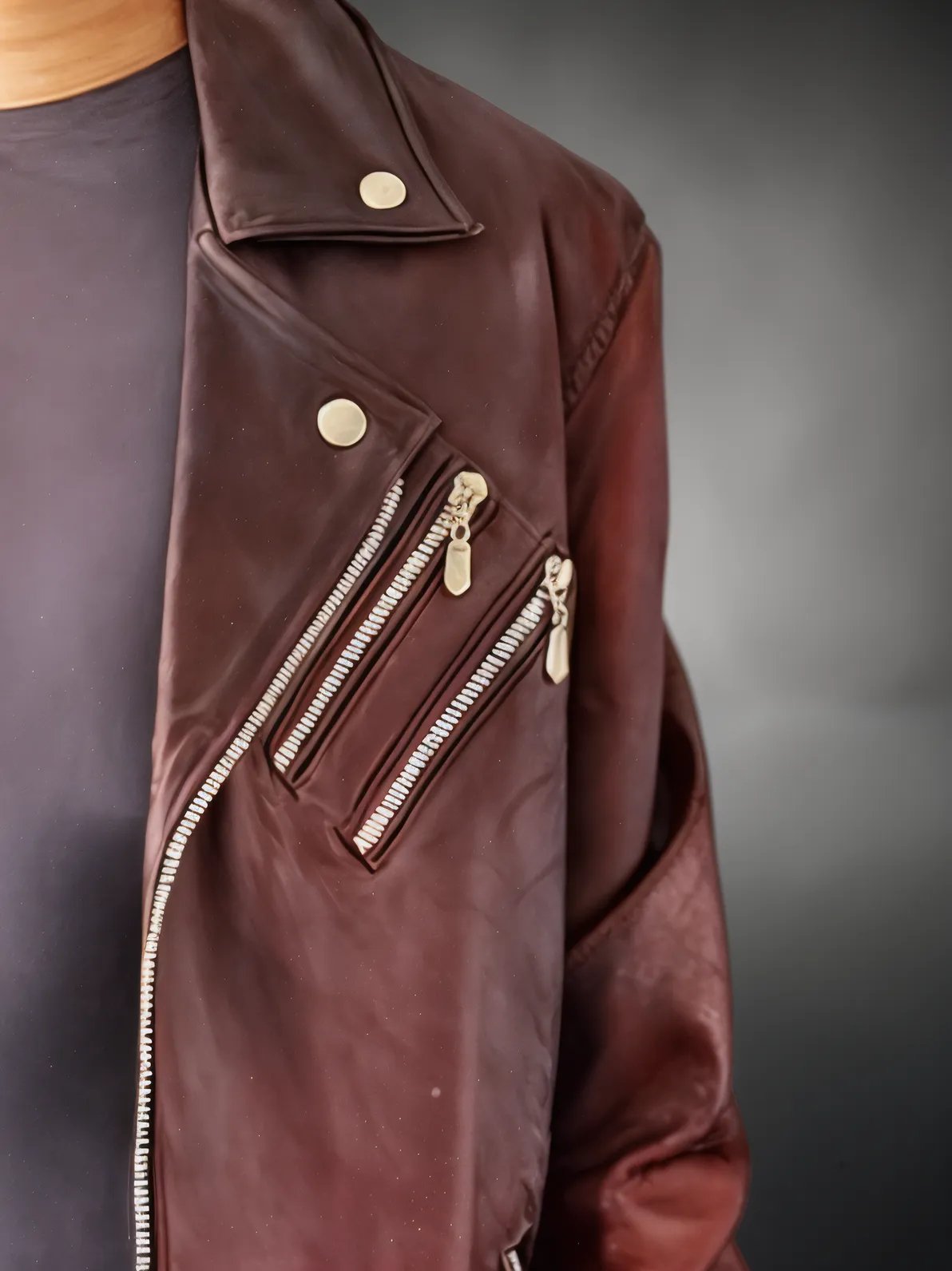 Handcrafted Women's Sheepskin Leather Biker Jacket – Premium Biker Style Burgundy - Tenku Designs