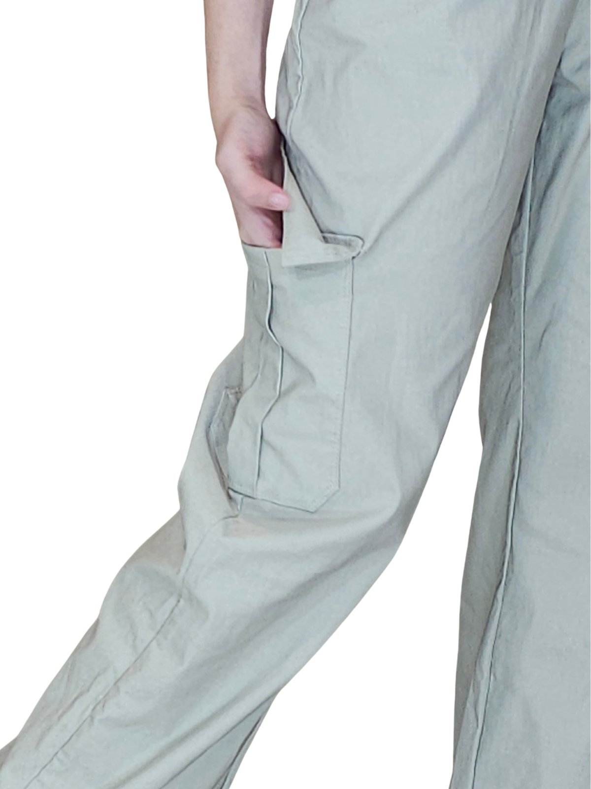 Khaki Oversized Cargo Pants – Stretchable & Trendy - Tenku Designs