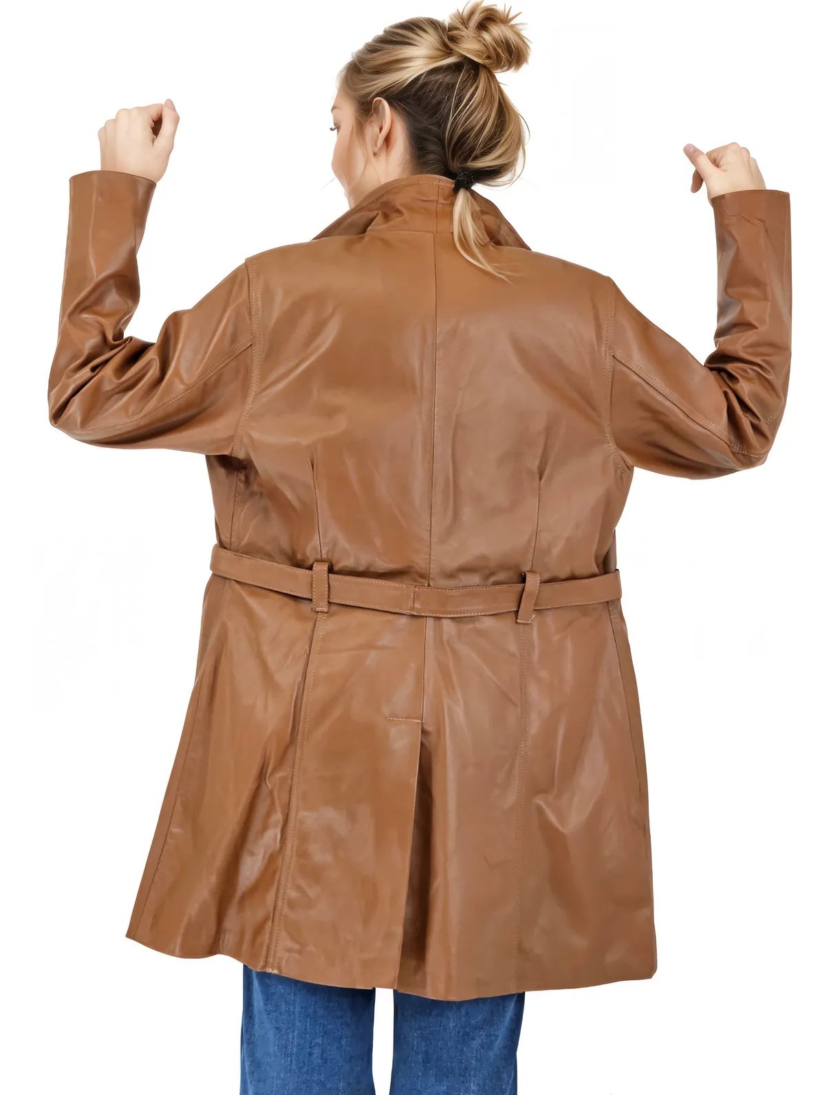 Lamb Leather Coat Honey - Tenku Designs