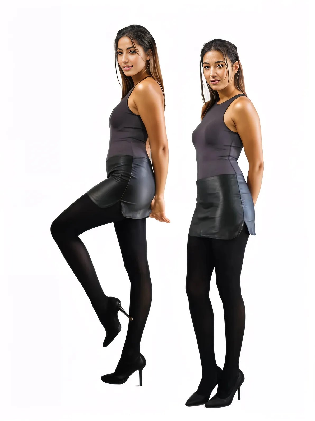 Lambskin Leather Mini Skirt Black * - Tenku Designs