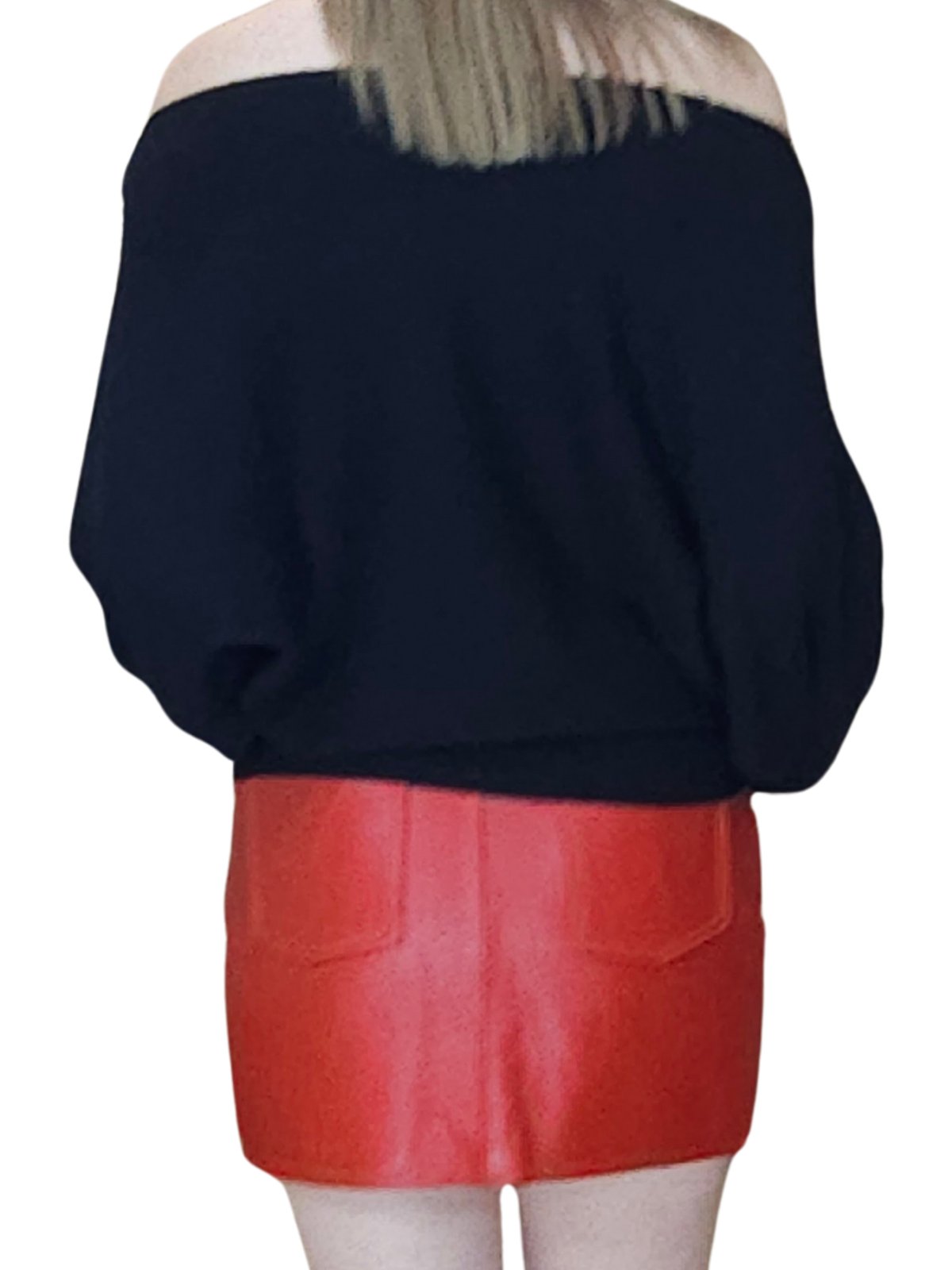 Lambskin Leather Mini Skirt Red * - Tenku Designs