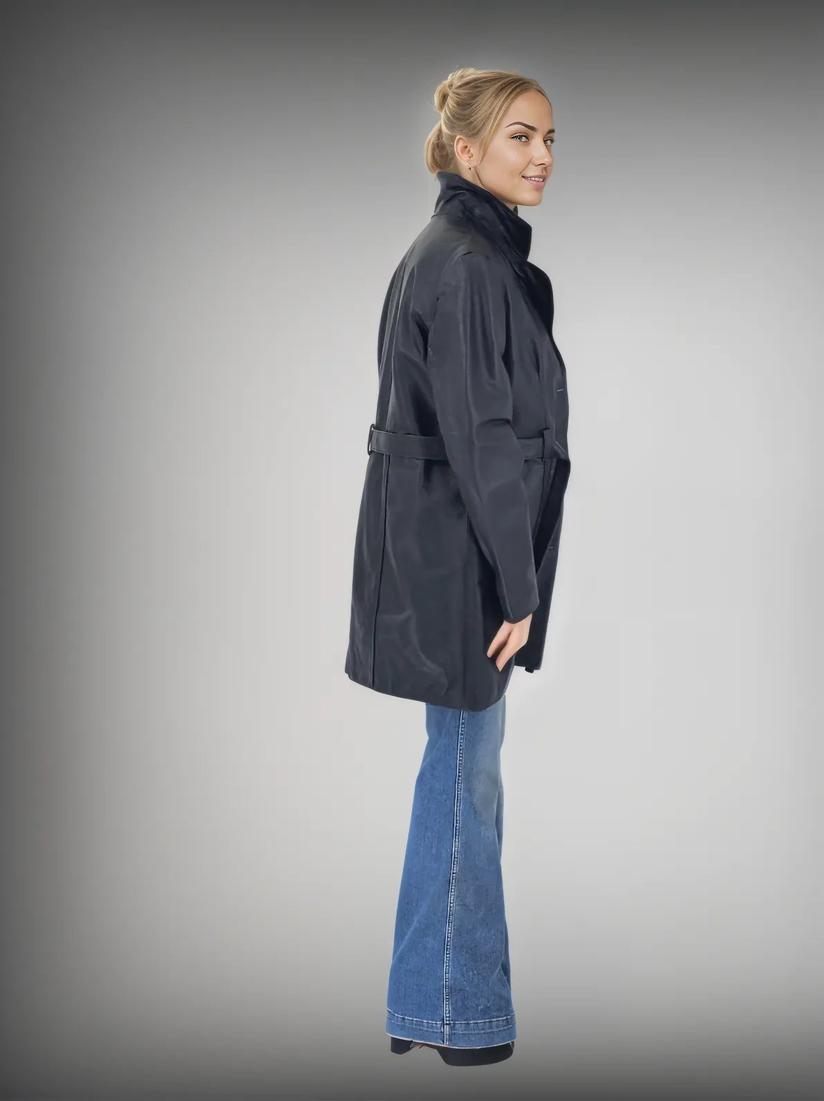 Leather Coat Black - Tenku Designs