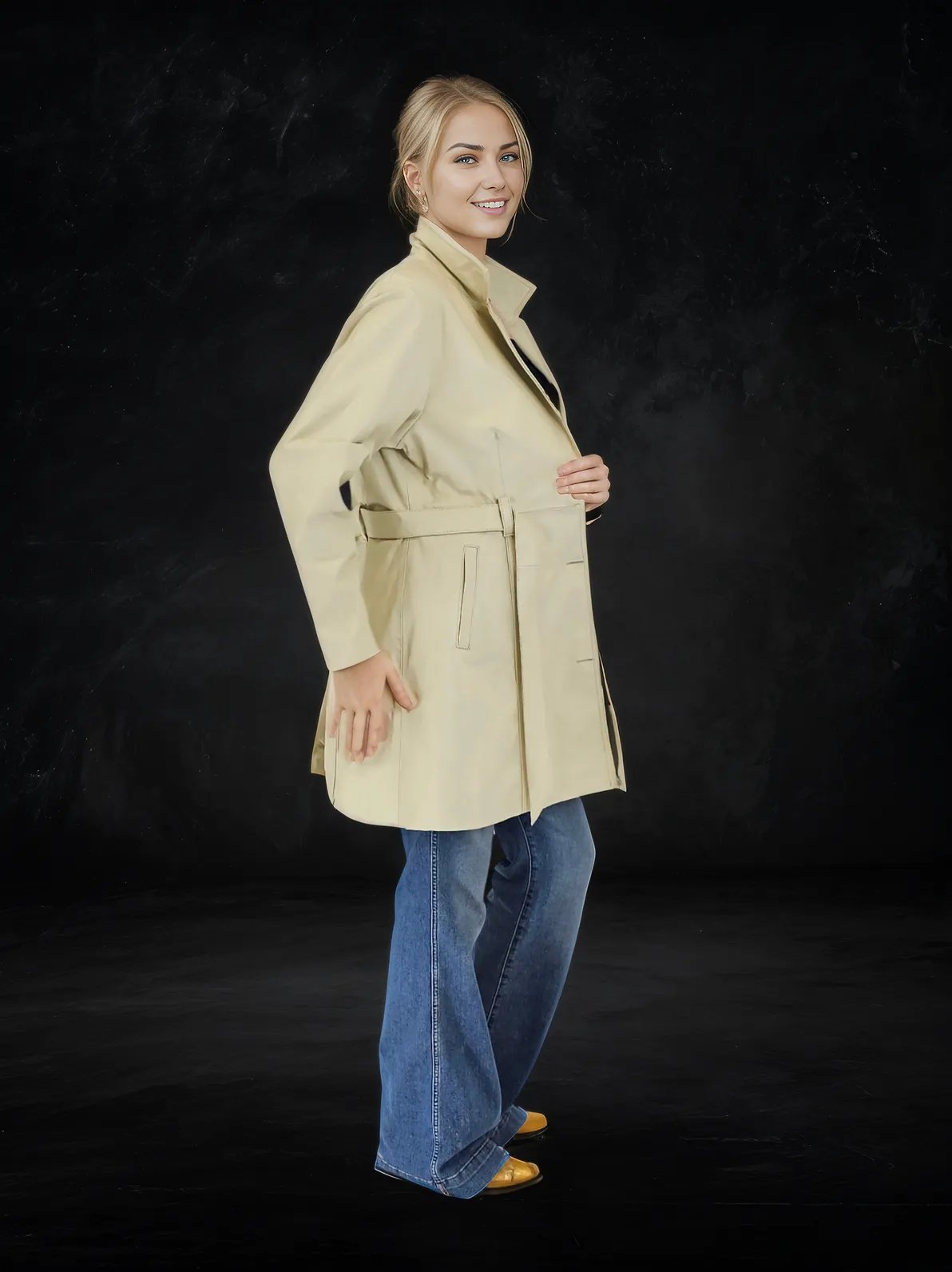 Leather Coat Bone - Tenku Designs