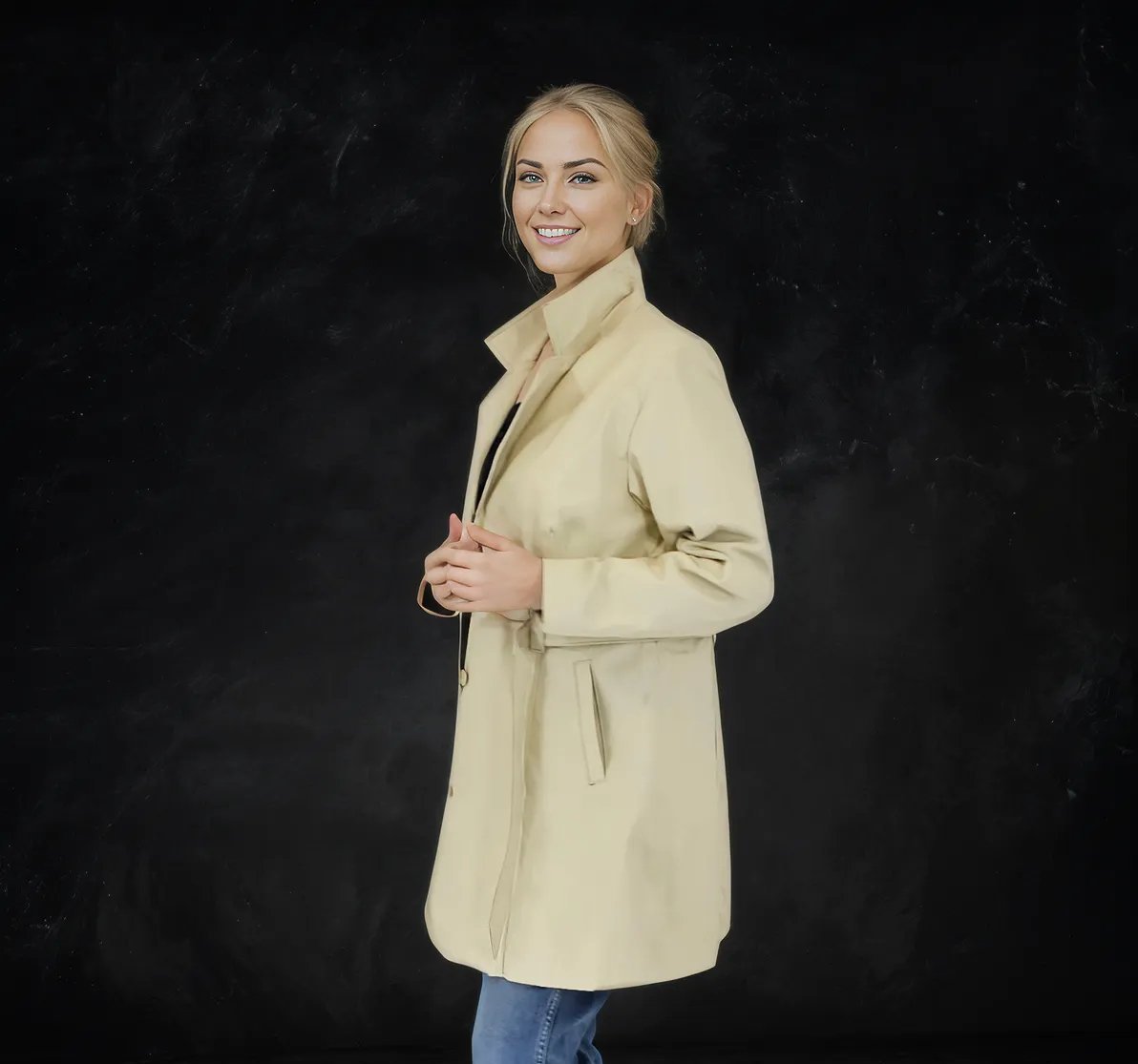 Leather Coat Bone - Tenku Designs