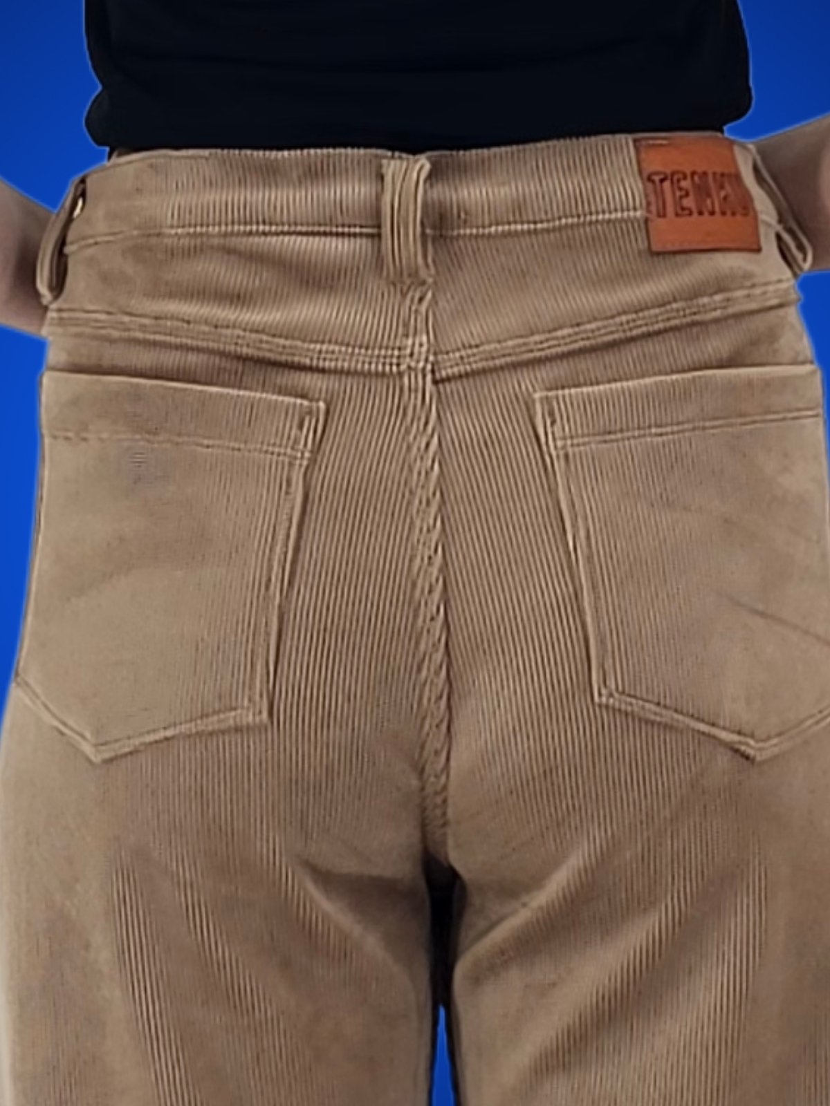 Oversized 5 Pocket Corduroy Pants Khaki - Tenku Designs