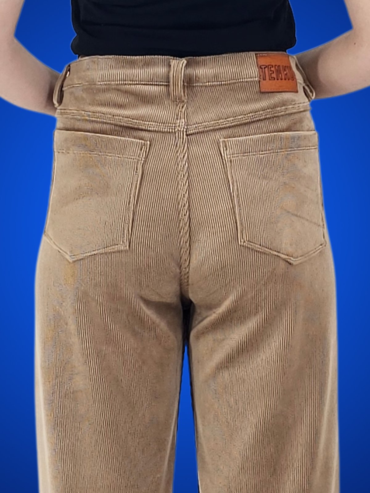 Oversized 5 Pocket Corduroy Pants Khaki - Tenku Designs