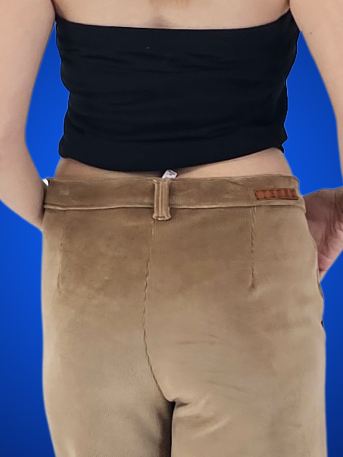 Oversized Pleated Corduroy Pants Khaki - Tenku Designs