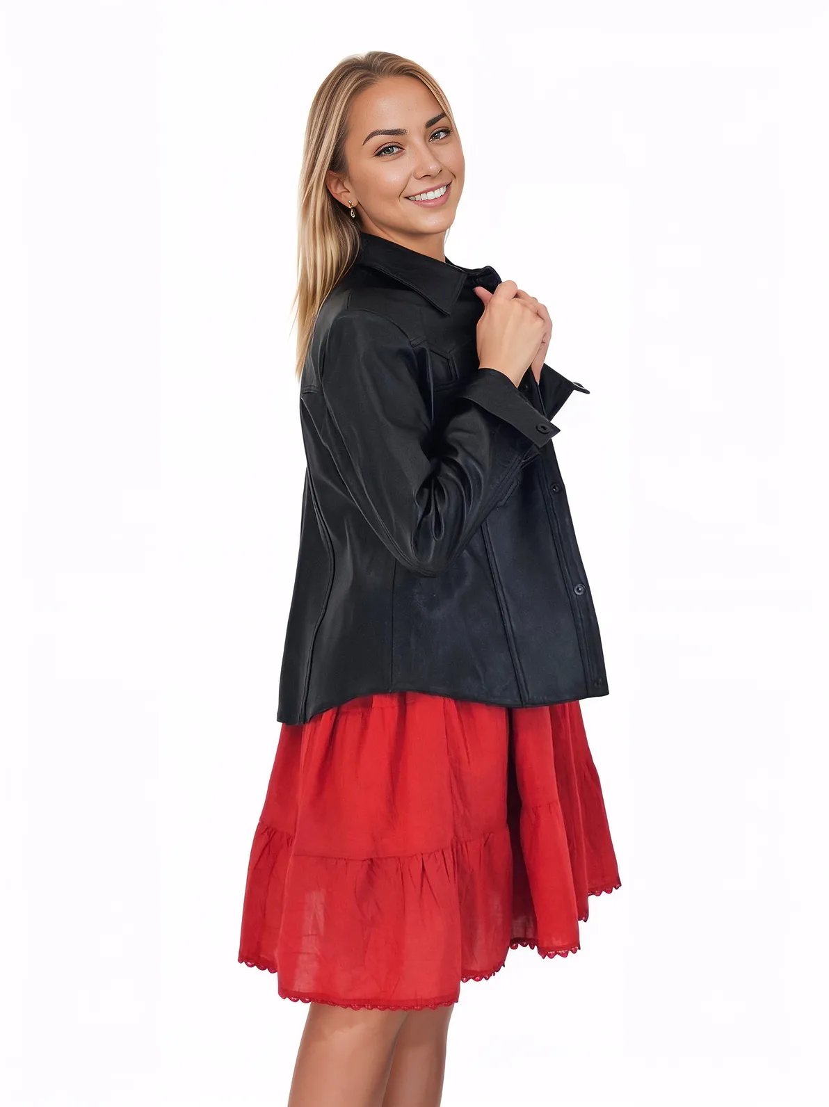 Red Cotton Spaghetti Strap Dress – Smocked Fit | Tenku Designs - Tenku Designs