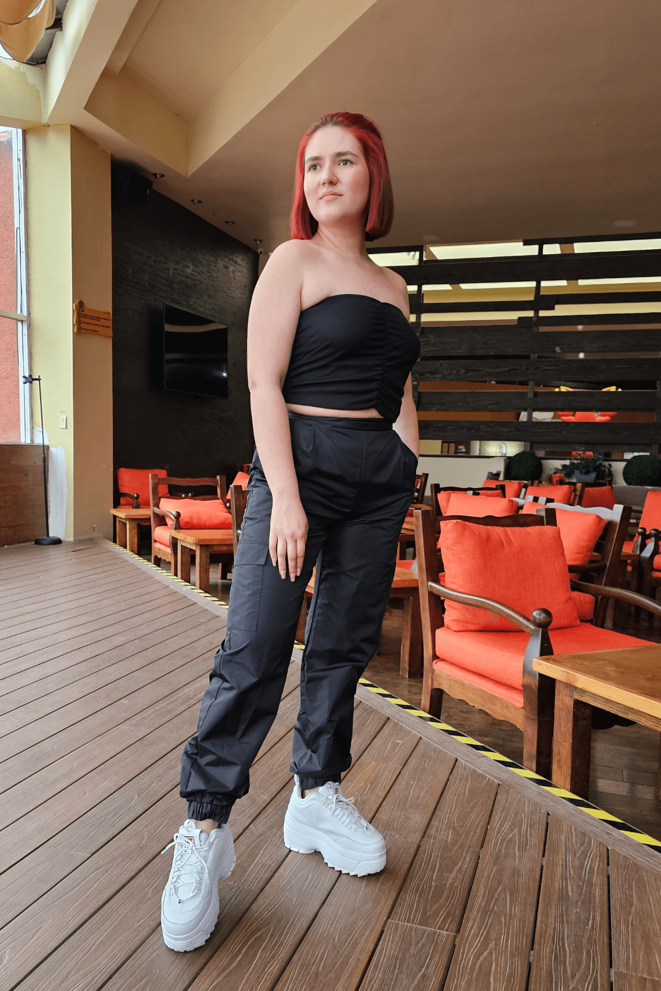 Strapless Mesh Crop Top - Soft & Breathable Fabric Black - Tenku Designs