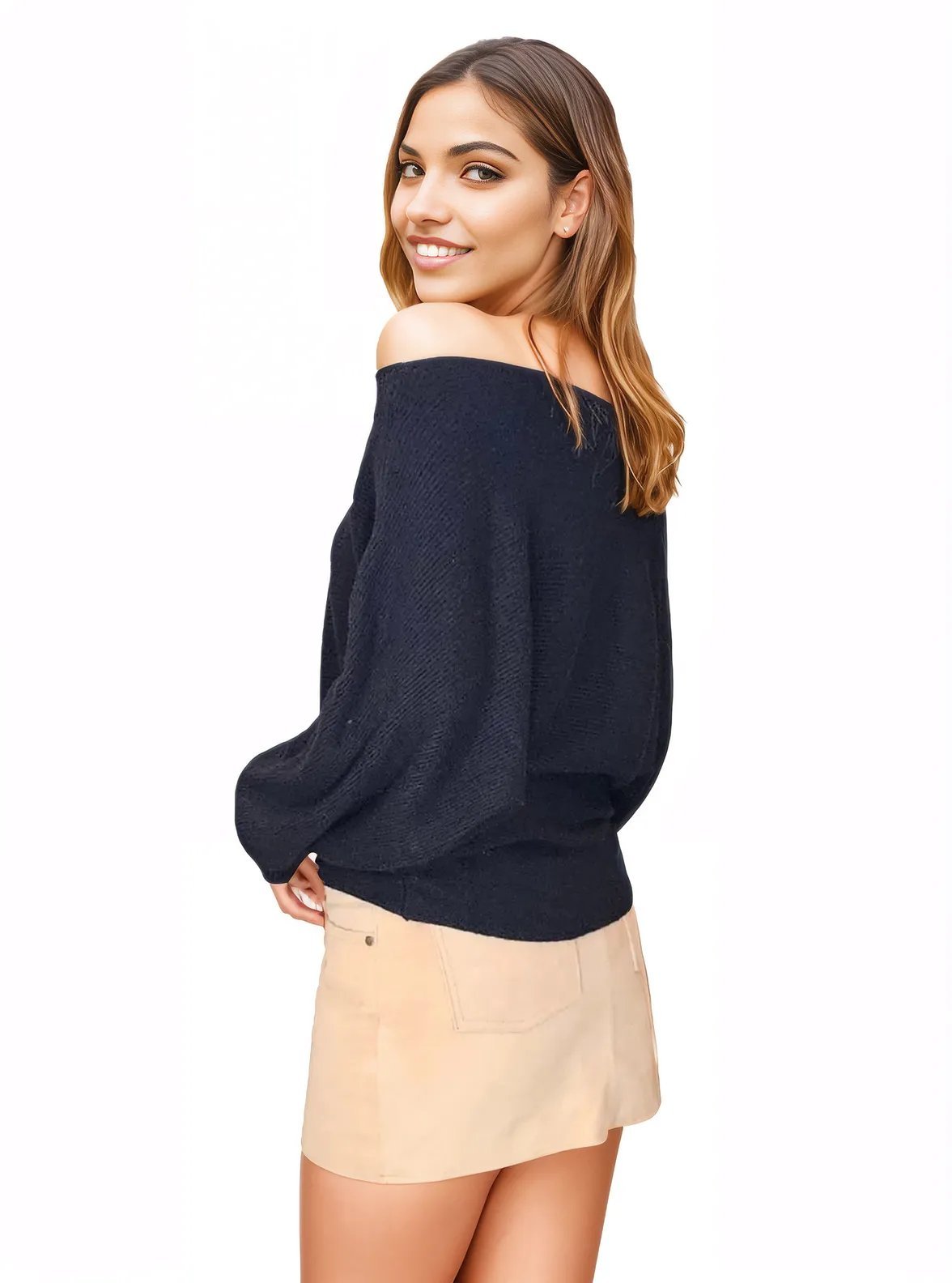 Suede Mini Skirt Peach - Tenku Designs