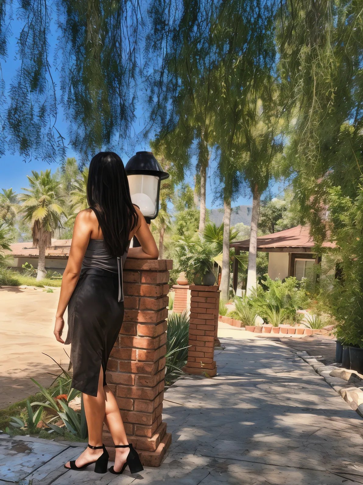 Timeless Leather - Like Pencil Skirt Black - Tenku Designs